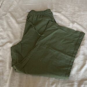 J. Crew Olive Green Wide Leg Pants